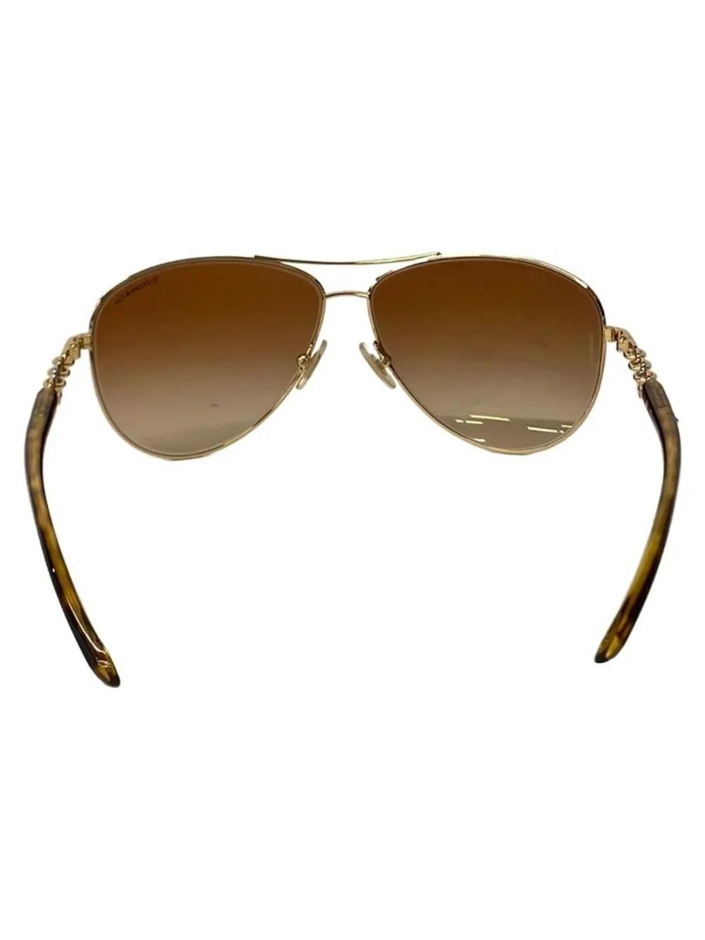 Tiffany & Co Sunglasses Dark Brown Gold Silver Eyewear